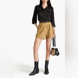 FRAME Gillian Long-Sleeve 100% Silk Top Size S NWOT